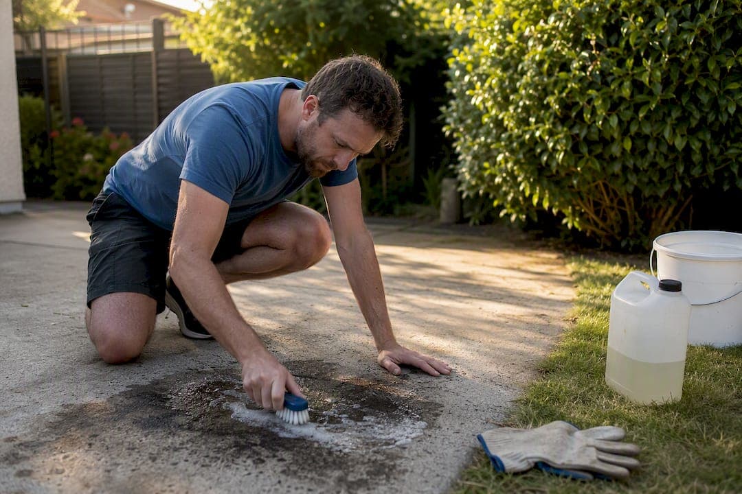 How to tackle oil stain driveway removal at home